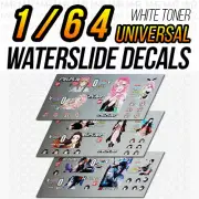 1/64 ANIME ITASHA Custom White Toner Universal WaterSlide Decal for Hot