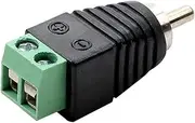 RUITEXUN RCA to Wire Solderless Adapter, Phono RCA Male Plug to AV Screw Terminal Audio Video Speaker Wire Connectors Solderless Adapter
