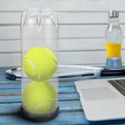 4 Pcs Tennis Cylinder Transparent Ball Holder Container with Lid