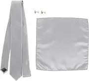 GALPADA Tie Cufflinks Suit for Men Vintage Bow Tie Cufflinks Handkerchief Standard Size