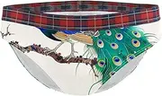 [FNETJXF] Women's Underwear, Womens Panties, Low Rise Hipster, Peacock Pine Tree