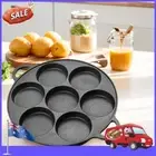 7 Hole Stuffed Pancake Pans Cast Iron Non-Stick Omelet Pancake Breakfast Maker *