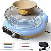 Potters Wheel for Beginners, Electric Pottery Wheel Ceramic Machine with Speed ​​Adjustment, Detachable Basin, DIY Pottery Kit, Clay Tool Set, Mini Clay Making Pottery Machine for Adults