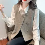 【LANNI 藍尼】★斜紋短版西裝背心(上班/OL/女裝)