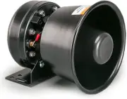 200 Watt High-Performance PA Siren Horn Speaker Black Steel 8 Ohms 125-135