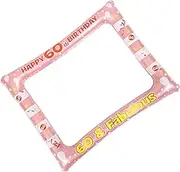 WESIEVYA 1pc Inflatable Birthday Photo Frame Birthday Selfie Prop Fun Photo Booth Decor for Unforgettable Memories Family Friends at Parties