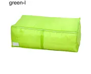 Portable Storage Bag Clothes Blanket Quilt Closet Pillows Organizer Box Pouch-L Green