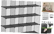 Wire Cube Storage Organizer, Metal Storage Shelves Bookshelf, Stackable