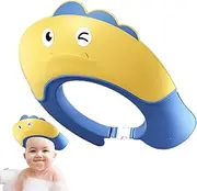 Toddler Shower Cap Shield | Adjustable Dinosaur Shape Bath Visor,Bathing Protection, Visor Head Eye Ear Shampoo Caps For Kids Ages 6 Months And Up
