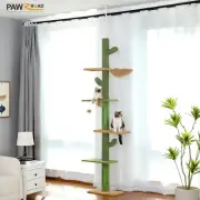 Cat Tree 5-Tier Floor to Ceiling Cat Tower Cactus Tall Climbing Tree with Scratc