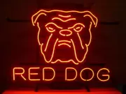 Red Dog 20"x16" Neon Sign Bar Lamp Light Party Night Wall Decor Gift Man Cave
