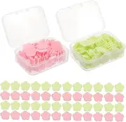 JUMPLAWN 4 Boxes Travel Soap Sheets Portable Soap Flakes for Outdoor Use Lightweight and Convenient Hand Wash for Public Restrooms and Travel Toiletry Kits