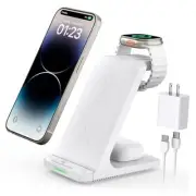 Wireless Charging Station, 3 in 1 Fast Wireless Charger Stand for Multiple