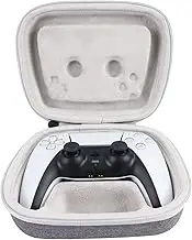 Baval Hard Carrying Case Replacement for Sony PS5 Controller (Off-White)
