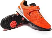 [Kelme] Football Boots Boys/Children Artificial Grass Training Shoes Girls Trainers Sports Shoes Indoor Outdoor Turf Football Shoes Unisex, Orange, 36 EU