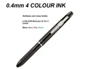 Pilot Multi-Pen Hi-Tec-C Coleto 1000 Black Body) (4 colour ink 0.4mm)