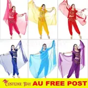 Adults Kids Belly Hip Dance Costume Bollywood Chiffon Sequins Head Scarf Scarves
