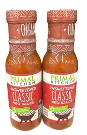 Primal Kitchen Unsweetened Classic Organic Barbecue Sauce BBQ - 8.5oz / 2 Pack