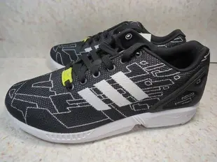 ~9527~ 2014年 8月 ADIDAS ORIGINALS ZX FLUX 幾何 方塊 城市 黑白 愛迪達 全黑 男女鞋 現貨