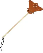Hulzogul Leather Fly Swatter, Extra Large Stable Manual Fly Flap, Fly Swatter with Paddle Made of Genuine Leather, Fly Swatter with Wooden Handle, Beetle Swatter