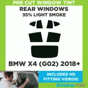 Pre Cut Window Tinting Film for BMW X4 (G02) 2018+ 35% Light Rear Tint Kit Tint