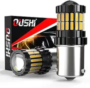 OUSHI BAU15S LED Reverse Light Bulbs, Canbus 6500K White 300% Brightness 2600Lm, PY21W 7507 1156 1156PY LED Bulb with Projector Backup Tail Brake Turn Signal Lights, Pack of 2