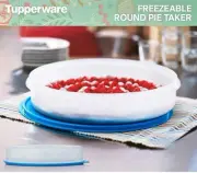 Tupperware Round Pie Taker Keeper Storage Container - Cup Cakes Brownies Server