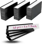 Availey 60 Pack Magnetic 'C' Channel Label Holders for Metal Racks and Shelves w