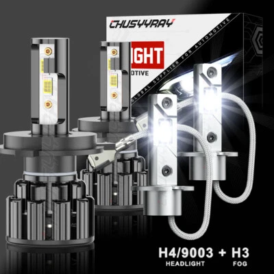 For Mitsubishi Montero 1998-2000 6000K LED Headlights + Fog Lights Bulbs Combo (for: Mitsubishi)