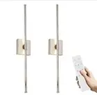 Wall Sconce Set of Two with Remote Control Night Light Mode Dimmable 3000K-6500K
