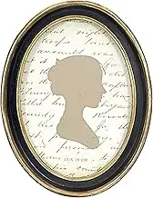 AELS 5x7 Inch Vintage Picture Frame, Elegant Antique Photo Frames with Glass Front, Photo Display, Tabletop Wall Hanging, Gift Ideas, Black Oval with Gold Trim