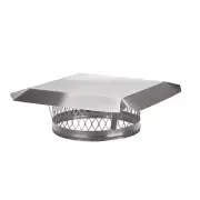 HY-C LC12 Round Stainless Steel Clamp on Single Flue Liner Chimney Cap, 12 Inch