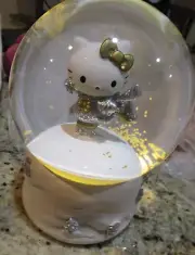 Pottery Barn Teen Hello Kitty Skating Snow Globe Christmas winter light up New