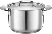 Fiskars Casserole 3 L, Uncoated, Suitable for All Hobs, Recycled Stainless Steel, All Steel, Silver, 1064751