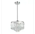 Cargifak Crystal Chandelier, 4-Tier Modern Chandelier with Polished Chrome Finis