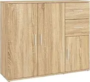 vidaXL Modern Style Sideboard Cabinet in Brown Sonoma Oak with Ample Storage Space