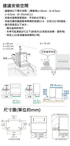 【有現貨】 Panasonic自動洗碗機(NP-TH4WHR1TW) 超好用 客人好評稱讚 松下公司授權店 買的安心 用的放心 服務有保障 現在買最划算 市場搶手貨 一機難求 【全省免運費】不含安裝 箱內有安裝說明書 安簡昜