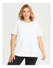 [Taking Shape] Organic Swing Short Sleeve Tee in White