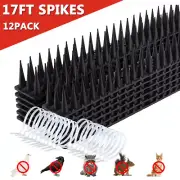 12×Home Garden Bird Spikes Plastic Bird Deterrent Spike for Pigeons Small Bird