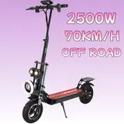 Foldable Off-Road Electric Scooter 2500W Adult 70KM/H 80KM Range 11" Tyre