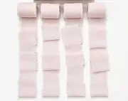 Chiffon Ribbon 4 Rolls Handmade Silk Ribbon Fringe Chiffon Gauze 1.5’’*5Yd Dusty Rose Ribbons Set for Wedding Bridal Bouquet Invitations Photo PropsStyling Ribbon (Light Pink)