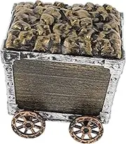 SUPVOX Container Versatile Storage Storage Unit Storage Trolley Trinket Chest Miniature Treasure Chest Mine Wagon Plastic Golden