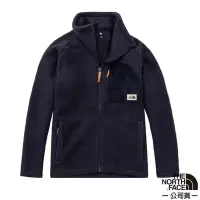 在飛比找Yahoo奇摩購物中心優惠-The North Face 男 舒適保暖抓絨外套_深藍色