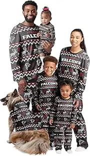 FOCO NFL Team Ugly Pattern Matching Set Family Holiday Pajamas