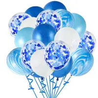在飛比找ETMall東森購物網優惠-藍色氣球男神生日裝飾場景布置網紅金亮片氣球開業派對周歲生日