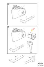 VOLVO V60 MK2 Glove Box Lock Cylinder 31484338 NEW GENUINE