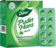 Dabur Pudin Hara Herbal Capsules For Gas Stomach Ache Indigestion Acidity