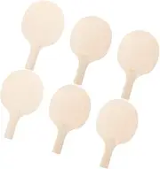 DIY Pong Paddle Blanks Unpainted Wooden Racket for Craft Games Sports Table Tennis Paddle Kit