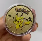 Pokemon Pikachu Collectible Coin - Gold 24K Gold Plated Brand New