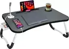 NNECN Laptop Desk Bed Table Tray Folding Breakfast Table Portable Lap Standing